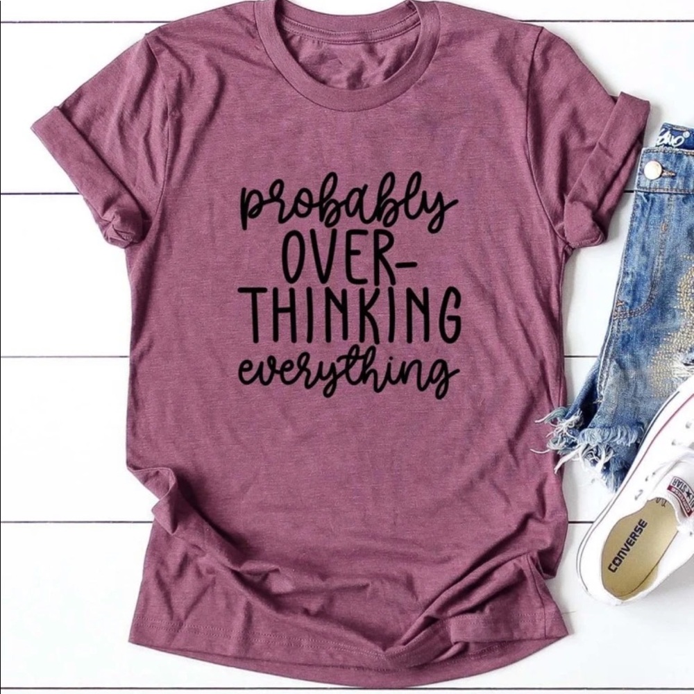 PLUS probably overthinking everything graphic tee - Picture 1 of 7